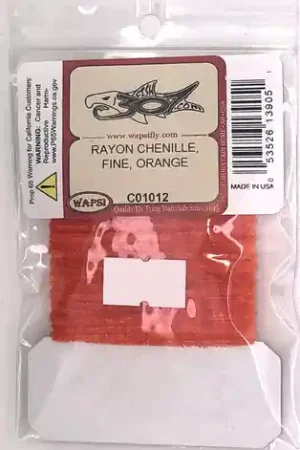 Wapsi Rayon Chenille Fine - Orange Usine Directe