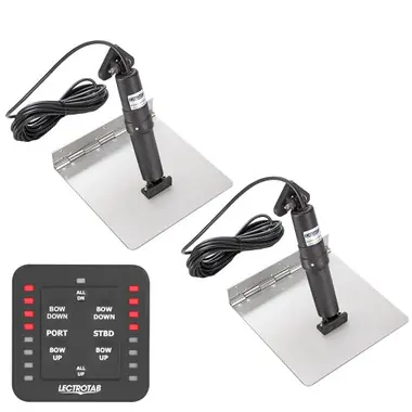 Vente Directe Lectrotab XKA Stainless Steel Trim Tab Kit w/One-Touch Control - 12 x 24