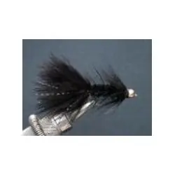 Bead Head Streamer Flies - Black Woolybugger - Hook Size : 10 Certifié