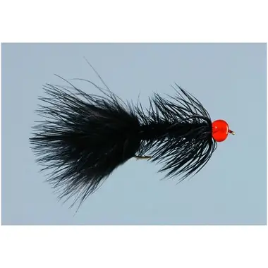 Commander Maintenant Steel Head Flies - Black Alaska Hot Bugger - Hook Size : 6