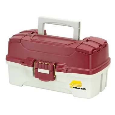 Quantité Limitée Plano 1-Tray Tackle Box w/Dual Top Access - Red Metallic/Off White - PMC620106