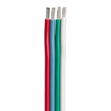 Ancor Flat Ribbon Bonded RGB Cable 14/4 AWG - Red, Light Blue, Green & White - 100' Acheter En Ligne