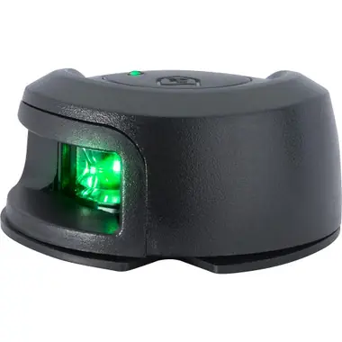 Usine Directe Attwood LightArmor Deck Mount Navigation Light - Black Composite - Starboard (green) - 2NM