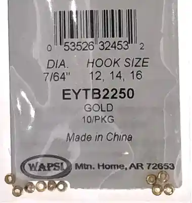 Dernière Chance Wapsi Tungsten Beads - 10 per pack - Gold 7/64"