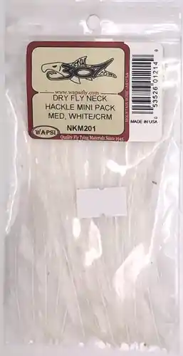 Expédié Aujourd'hui Wapsi Dry Fly Neck Hackle Mini Pack Medium - White/Cream