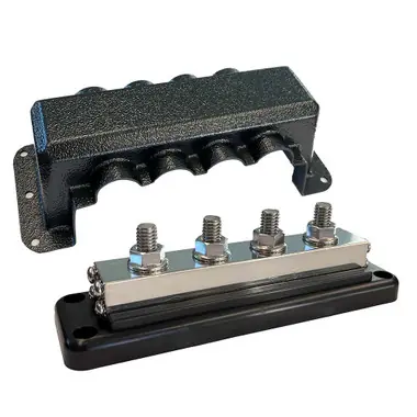 Victron Busbar 600A 4P & Cover 4X 3/8" Plus 4X M8 Terminals Commander Vite
