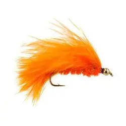 Bon Marché Bead Head Streamer Flies - Orange Marabou - Hook Size : 12