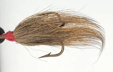 Haute Qualité 10 Flies - Brown Bucktail w/ Red Head on Bronze 2 Mustad Treble Hook
