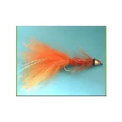 Bead Head Streamer Flies - Conehead Wollybugger Orange - Hook Size : 10 Solde