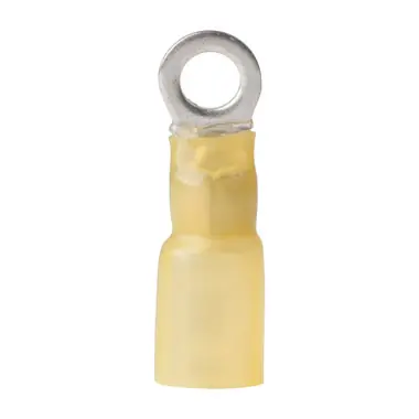 Ancor 12-10 #10 Ring Terminal Heat Shrink Yellow 100 Pack Prix Cassé