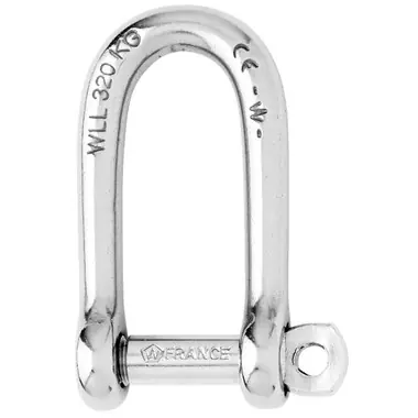 Wichard Self-Locking Long D Shackle - Diameter 6mm - 1/4" Réduction