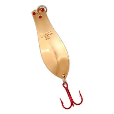Yellow Bird - Premium Doctor Spoon with Red LazerSharp Hooks in (PM102) Gold - 4.5" 1 3/16oz Prix Choc