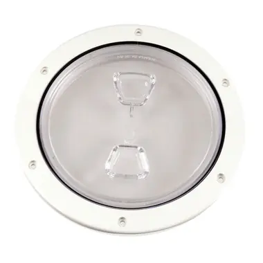 Acheter En Ligne Beckson 6" Clear Center Screw Out Deck Plate - White