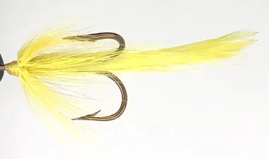 10 Flies - Yellow Feather Yellow Head on Bronze 4 Mustad Treble Hook Offre Du Jour