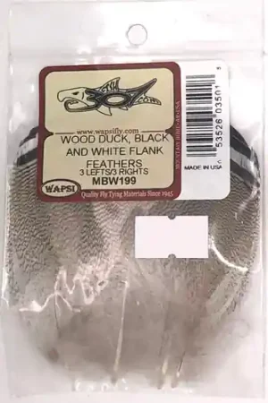 Expédition Rapide Wapsi Wood Duck - Black & White Flank Feathers