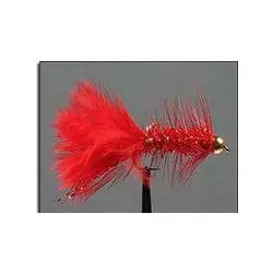 Commander Maintenant Bead Head Streamer Flies - Krystal Bugger Red - Hook Size : 10