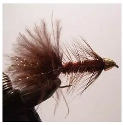 Marque Bead Head Streamer Flies - Conehead Woolybugger Brown - Hook Size : 8