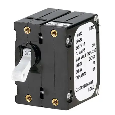 Acheter En Ligne Paneltronics 'A' Frame Magnetic Circuit Breaker - 5 Amps - Double Pole