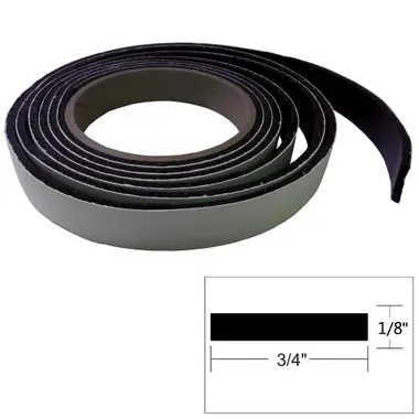 Vente Directe TACO Hatch Tape 8'L x ⅛"H x ¾"W - Black