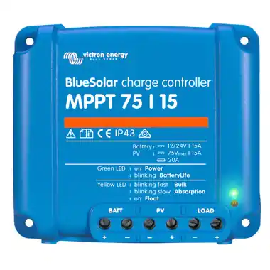 Victron BlueSolar MPPT Charge Controller - 75V - 15AMP Retour Gratuit