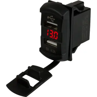 Acheter Direct Sea-Dog Dual USB Rocker Switch Style Voltmeter w/Hidden Display