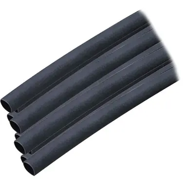 Ancor Adhesive Lined Heat Shrink Tubing (ALT) - 1/4" x 6" - 10-Pack - Black Nouvelle Collection