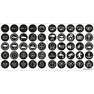 Acheter En Ligne Blue Sea 4230 Push Button Switch Label Kit
