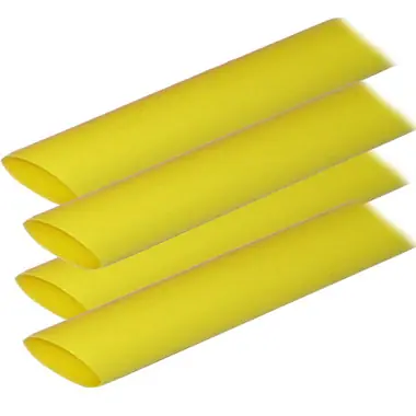 Ancor Adhesive Lined Heat Shrink Tubing (ALT) - 3/4" x 12" - 4-Pack - Yellow Offre Du Jour