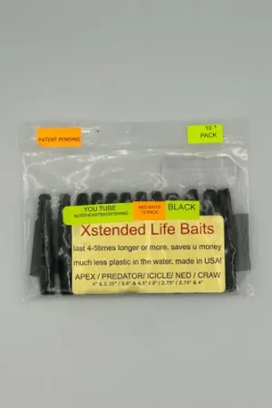 Meilleur Prix MTO Lures Xstended Life Baits - Ned Baits 2.75in - 12pk - Black