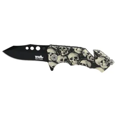Bon Plan 6" Skulls Open Assist Knife