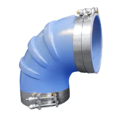 Trident Marine 6" ID 90-Degree Blue Silicone Molded Wet Exhaust Elbow w/4 T-Bolt Clamps Petit Prix