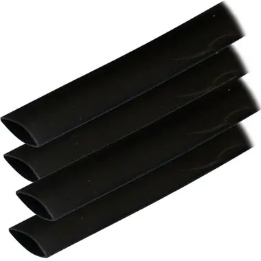 Ancor Adhesive Lined Heat Shrink Tubing (ALT) - 3/4" x 12" - 4-Pack - Black Retour Gratuit