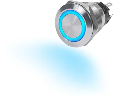 Vente Flash Blue Sea 4161 10a Push Button Led Ring Switch Off-(on) Blue Momentary On