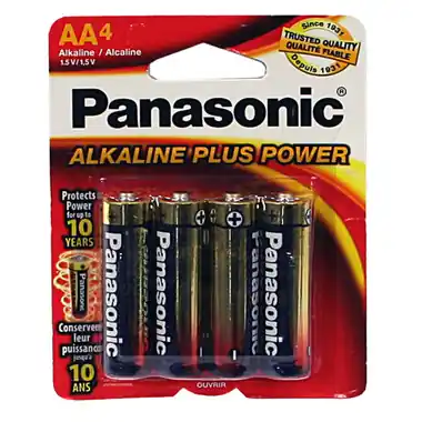 Panasonic 4-AA Alkaline Batteries Vente Flash
