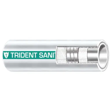 Vente Flash Trident Marine 1-1/2" Premium Marine Sanitation Hose - White with Green Stripe - Sold by the Foot