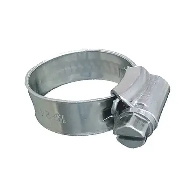 Trident Marine 316 SS Non-Perforated Worm Gear Hose Clamp - 3/8" Band - (1-1/16" 1-1/2") Clamping Range - 10-Pack - SAE Size 16 Offre Exclusive