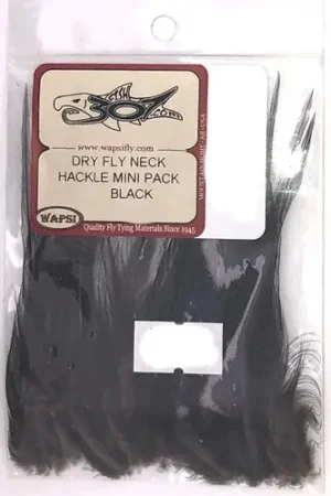 Wapsi Dry Fly Neck Hackle Mini Pack Large - Black Bon Plan