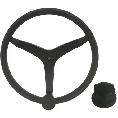 Uflex - V46 - 13.5" Stainless Steel Steering Wheel w/Speed Knob & Chrome Nut - Black Pas Cher