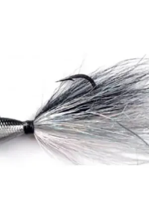 Leurre MUSTAD Big eye Bucktail jig 7gr Noir/Argent Offre Spéciale