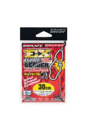 Bas de ligne acier DECOY EX Wire Short Leader 30cm 30lbs Commander Vite