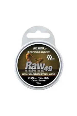 Acheter En Ligne Acier SAVAGE GEAR Raw 49 0.54mm 23kg 10m