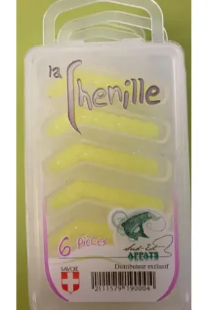Dernier Modèle Chenilles SUD EST APPÂTS Jaune Fluo (6 pièces)