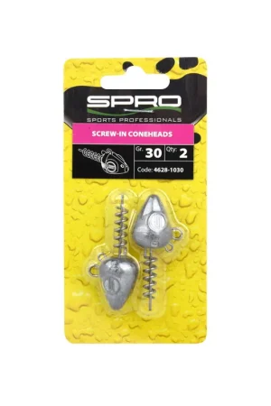 Têtes SPRO screw-in conheads 40gr- qty 2 Populaire