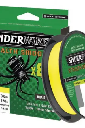 Bon Plan Tresse SPIDERWIRE Stealth smooth jaune SSM8 0.19mm 18 kg 150m