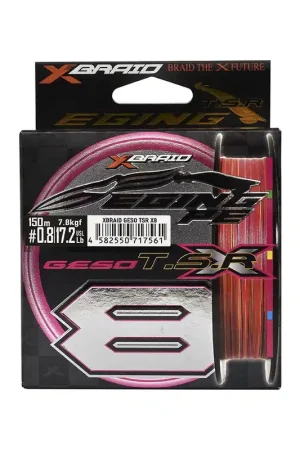 Tresse TSR XBraid Eging PE0.8 7.8kg 17.2Lb 150m Populaire