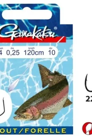 Prix Bas Bas de ligne GAMAKATSU Trout 2210S n°6 0.18mm 45cm
