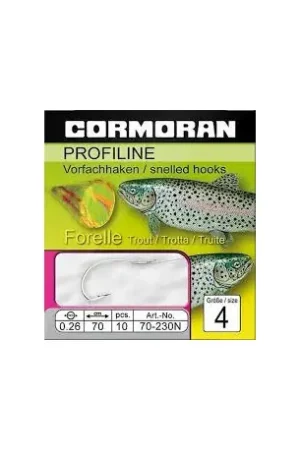 Top Vente Bas de ligne CORMORAN Truite n°6 0.20mm 70cm 10pcs