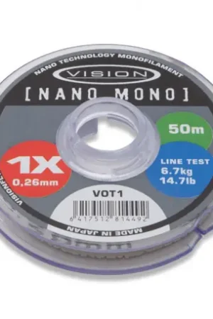 Retour Gratuit Nylon VISION Nano Mono 50m 6X 0.13mm 3.8lb/1.7kg