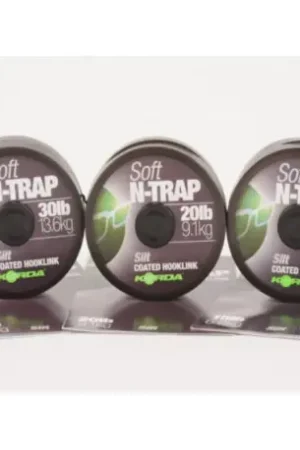 Tresse à bas de ligne KORDA Soft N-trap gainée - Silt - 15Lb/6.8Kg - 20M Produit De Marque