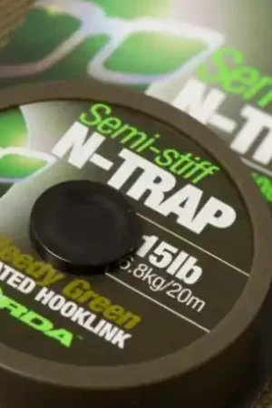 Retour Gratuit Tresse gainée KORDA Semi stiff N-Trap - 15Lb/6.8Kg - Weedy green - 20M